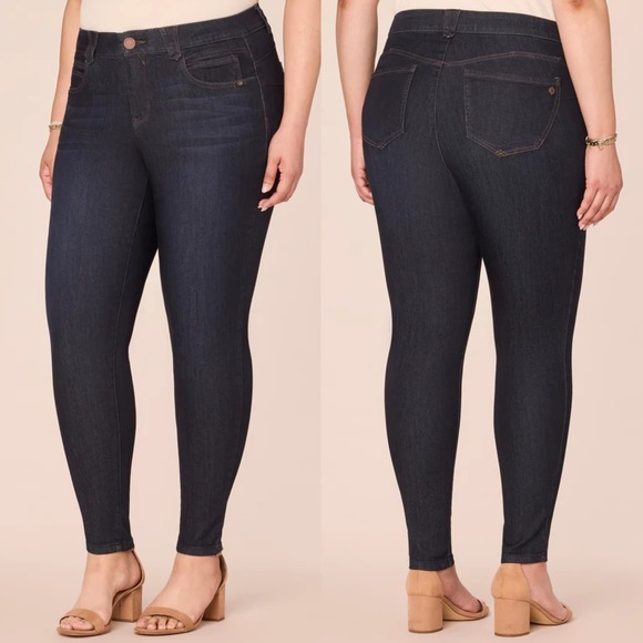 Democracy Denim - Democracy Absolution Booty Lift Plus Jegging Jeans Plus Size 24 Dark Indigo Wash